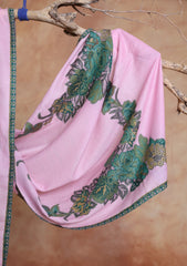 Pashmina Jamawar Scarf D#107 - Pink
