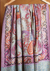 Pashmina Qalamkari Jaaldar Ari Work Shawl D#18 - Multi