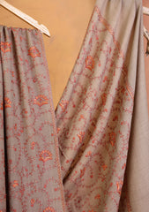 Pashmina Kashmiri Jaaldar Shawl D#150 - L Brown