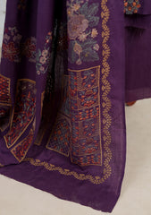 Winter - Riwaj - Pashmina Embroidered Suit - Edit 25 - D#184 - Purple