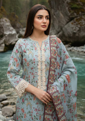 Winter - Riwaj - Printed Marina - 3 Pcs - Wool Shawl 25 - D#14