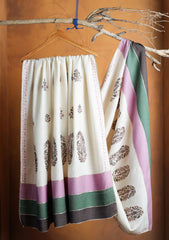 Pashmina Ari Work Shawl D#02 - Off White