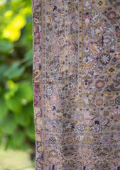 Pure Pashmina Kaani Jamawar Shawl D - 84 - Brown