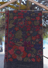 Pure Pashmina Kaani Jamawar Shawl D - 31 - Black