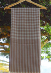 Pashmina Check Work Shawl D - 06 - Skin