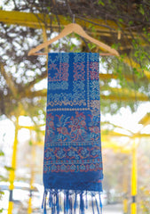 Silk Jamawar Work Shawl D - 03 - B Zink