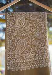 Wool Ari Work Shawl D - 102 - Golden