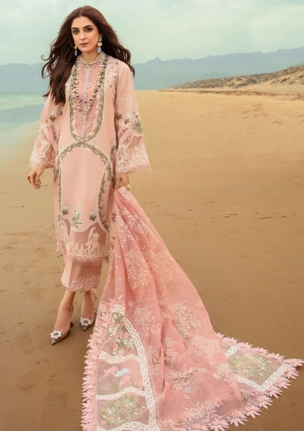 Lawn Collection - Saira Shakira - Crimson - Lawn 24 - D#6B - Winds of Eden - Rose