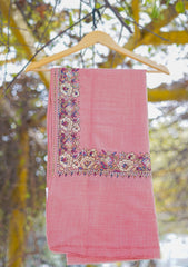 Pashmina Emboridered Shawl D - 65C - T Pink