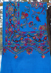 Pashmina Ari Work Shawl D - 108 - D Ferozi