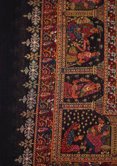 Pure Pashmina Kaani Jamawar Shawl D - 76 - N Blue