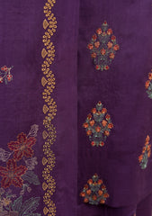 Winter - Riwaj - Pashmina Embroidered Suit - Edit 25 - D#184 - Purple