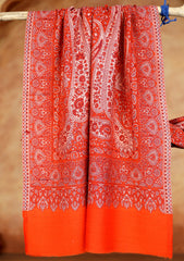 Pashmina Jamawar Scarf D#56 - Orange