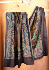 Pashmina Zari Jamawar Shawl D#03 - Black