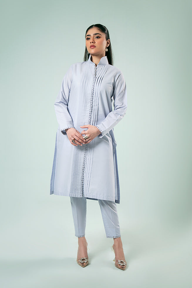 Pret Collection - Fozia Khalid - Basics Vol 3 - Lilac Pleated Co-ord Set