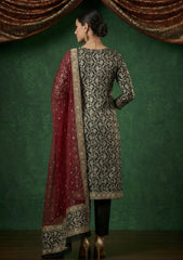 Formals - Riwaj - Fancy Chiffon Jamawar - 2 Pcs Suit - CND#76 - Black