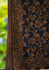 Pure Pashmina Kaani Jamawar Scarf D - 11 - B Golden