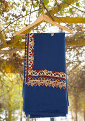 Pashmina Ari Work Shawl D - 113 - Ink Blue