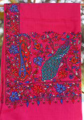 Pashmina Emboridered Shawl D - 74 - D Pink