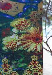 Digital Printed Wool Shawl D - 02B - Multi