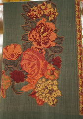 Pure Pashmina Kaani Jamawar Shawl D - 72 - Green