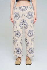 Pret - Moven - Wide-Leg Trousers with Floral Embroidery and Sequin Details - Skin