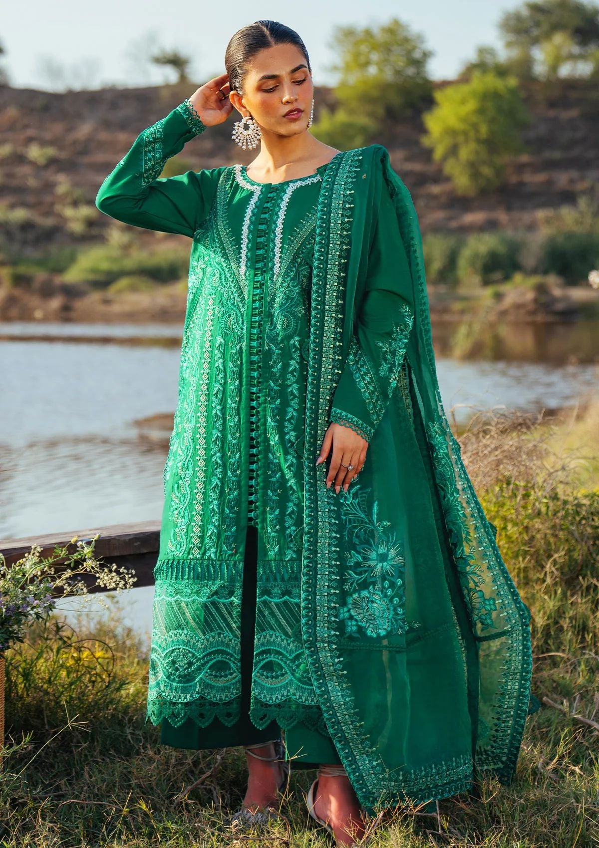 Lawn Collection - Sana Zubair - Jewels of the Meadow - SZ#04 - EMERALD