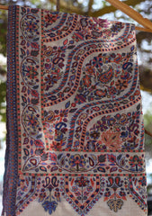 Pure Pashmina Kaani Shawl D - 01E - Fawn