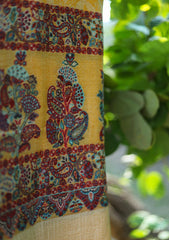 Pure Pashmina Kaani Jamawar Scarf D - 15 - M Gold