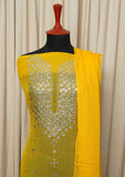 Winter Collection - Riwaj - Chiffon W/ Mukesh Work - Yellow