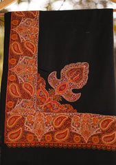 Pashmina Emboridered Shawl D - 111 - Black
