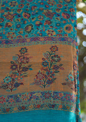 Silk Jamawar Work Shawl D - 03B - Zink