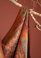 Pashmina Zari Jamawar Shawl D - 22 - Golden