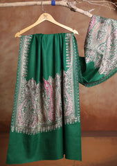 Pashmina Ari Work Jaaldar Scarf D#01 - Green