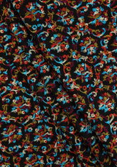 Elite Men Embroidered Jamawar Fabric - Black