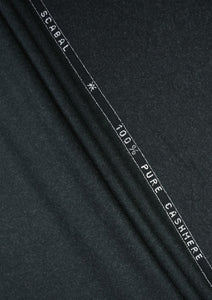 Scabal Flavour Super 340's Pure Cashmere Wool Fabric - C Black