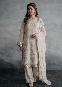Formals - Riwaj - Fancy Bamber Chiffon - 2 Pcs Suit - CBD#04 - Beige