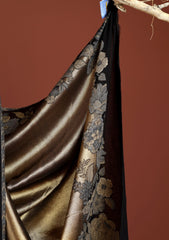 Pashmina Zari Jamawar Shawl D - 67 - Black