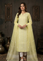 Formals - Riwaj - Fancy 26 -  Ari & Mukesh Work - 2 Pcs - D#01 - L Yellow 3