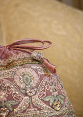 Bags Collection - Sadias Collection - Potli - D#15 Rose Gold