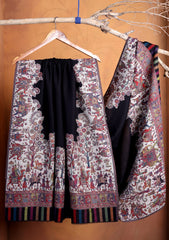 Pashmina Jamawar Shawl D#166 - Black