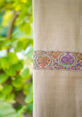 Pashmina Patch Work Shawl D - 15 - L Brown