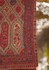 Pure Pashmina Kaani Jamawar Shawl D - 90 - M Brown