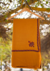 Pashmina Emboridered Shawl D - 01 - Mustard