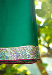 Pashmina Patch Work Shawl D - 16B - Bottle Green