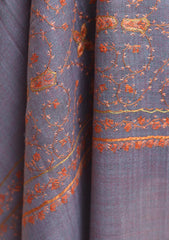 Pashmina Kashmiri Work Shawl D - 0001 - D Grey