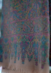 Pure Jamawar Kaani Shawl D - 2253 - D Beige