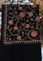 Pashmina Emboridered Shawl D - 67 - Black