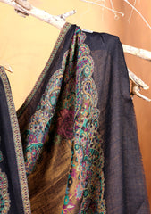 Pashmina Zari Jamawar Shawl D#03 - Black