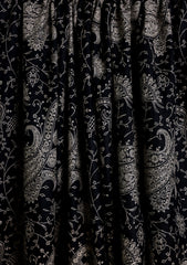 Pashmina Embroidered Jaaldar Shawl D#16 - Black 1